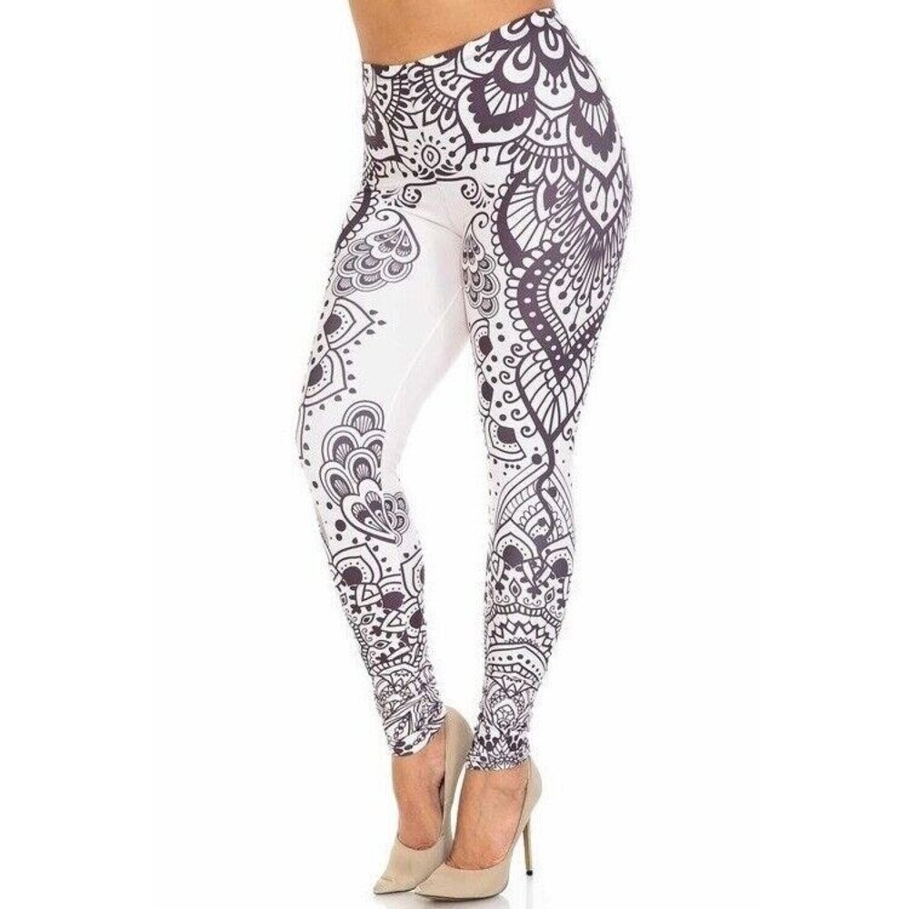 Plus Size Womens Tribal Mandala‎ Leggings by USA Fashion™, Creamy Soft Leggings®